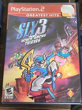 Sony PlayStation 2 Sly 2 & Sly 3 Game Case Set - Blue, Red, Black